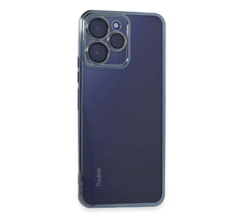 Redmi 12 Kılıf Lensli Silikon - Açık Mavi