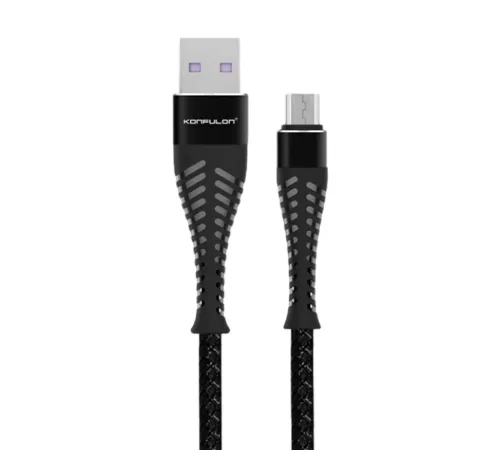 S61 Micro USB Kablo 1.2M 2.1A - Siyah