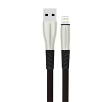 S89 Metal Uçlu Lightning Kablo iphone Uyumlu 1M 2.4A - Siyah