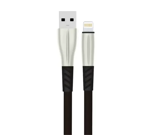 S89 Metal Uçlu Lightning Kablo iphone Uyumlu 1M 2.4A - Siyah
