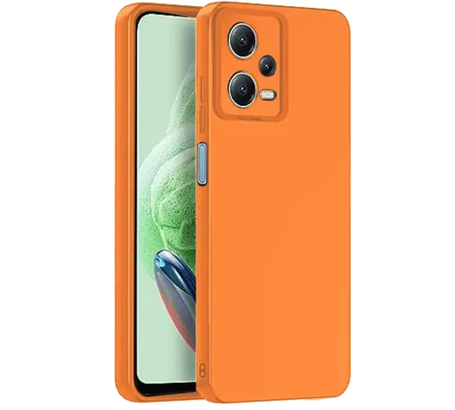 Redmi Note 12 Pro 5G Kılıf Nano içi Kadife Silikon - Turuncu