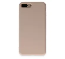 Apple iPhone 7 Plus Kılıf Nano içi Kadife Silikon - Pudra