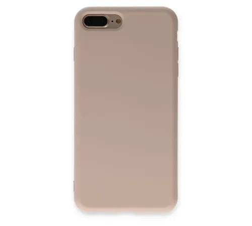 Apple iPhone 7 Plus Kılıf Nano içi Kadife Silikon - Pudra