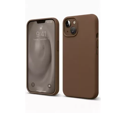 Apple iPhone 14 Kılıf First Silikon - Kahverengi