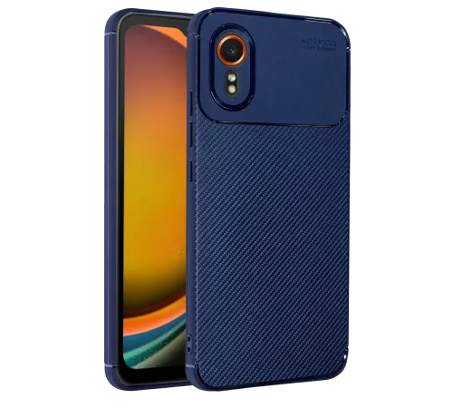 Samsung Galaxy XCover 7 Kılıf Auto Focus Karbon Kapak - Lacivert