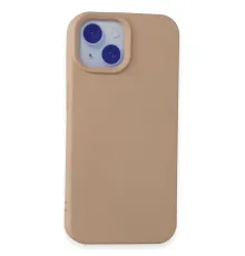 Apple iPhone 15 Kılıf Nano içi Kadife Silikon - Pudra