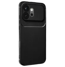 Huawei Honor 600 Auto Focus Karbon Kapak - Siyah