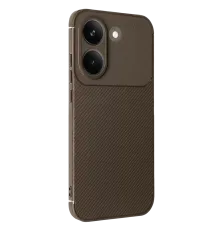 Poco X8 Pro Auto Focus Karbon Kapak - Kahverengi