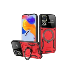 Realme 11 Pro Plus Joy Lens Standlı Kapak - Kırmızı
