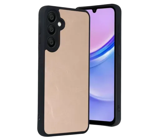 Samsung Galaxy A37 5G Aras Deri Kapak - Pudra