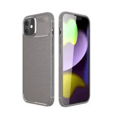 Apple iPhone 11 Kılıf Auto Focus Karbon Kapak - Gri