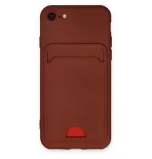 Apple iPhone 7 Kılıf Kelvin Kartvizitli Silikon - Bordo