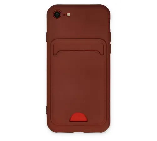 Apple iPhone 7 Kılıf Kelvin Kartvizitli Silikon - Bordo