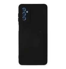 Samsung Galaxy M52 5G Kılıf Kelvin Kartvizitli Silikon - Siyah