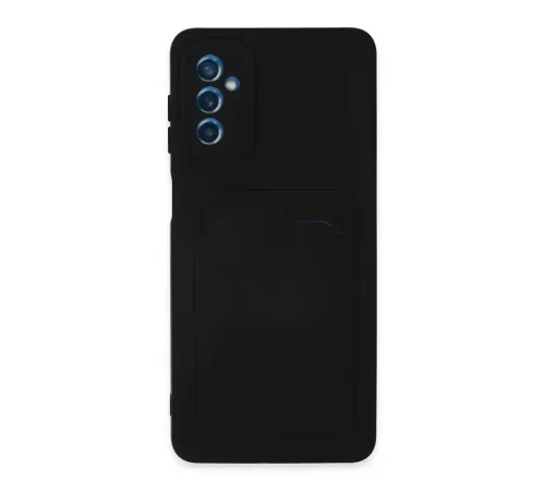 Samsung Galaxy M52 5G Kılıf Kelvin Kartvizitli Silikon - Siyah