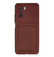 Mi 11i Kılıf Kelvin Kartvizitli Silikon - Bordo