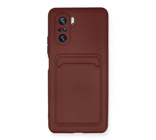 Mi 11i Kılıf Kelvin Kartvizitli Silikon - Bordo