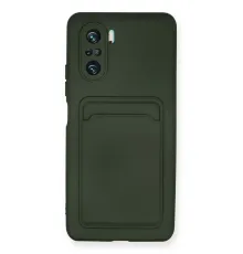 Mi 11i Kılıf Kelvin Kartvizitli Silikon - Koyu Yeşil