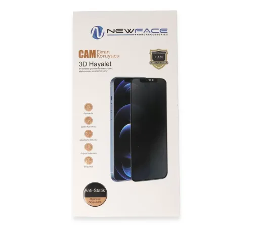 Redmi Note 15 Pro 5G 3D Antistatik Hayalet Cam Ekran Koruyucu - Siyah