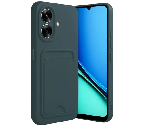 Realme Note 60 Kelvin Kartvizitli Silikon - Koyu Yeşil