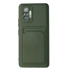Redmi Note 10 Pro Kılıf Kelvin Kartvizitli Silikon - Koyu Yeşil