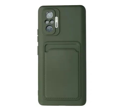Redmi Note 10 Pro Kılıf Kelvin Kartvizitli Silikon - Koyu Yeşil