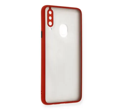 Samsung Galaxy A20S Kılıf Montreal Silikon Kapak - Kırmızı