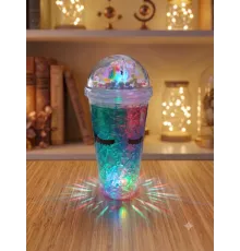 Işıklı Unicorn Tasarımlı RGB LED Pipetli Bardak – Renk Değiştiren Sihirli Kupa