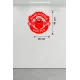Manchester United Logolu Ahşap Duvar Saati - 40x40 cm Taraftar Hediyesi