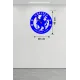 Chelsea FC Logolu Ahşap Duvar Saati - 40x40 cm Taraftar Hediyesi