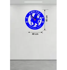 Chelsea FC Logolu Ahşap Duvar Saati - 40x40 cm Taraftar Hediyesi