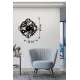 Mekanik Dişli Çark Tasarım Ahşap Duvar Saati - 40x40 cm Steampunk Dekor