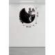 Adalet Tanrıçası Themis Tasarım Ahşap Duvar Saati - 40x40 cm Avukat Hediyesi