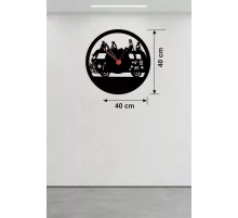 Fitness Motivasyon Tasarım Ahşap Duvar Saati - 40x40 cm Sporcu Hediyesi
