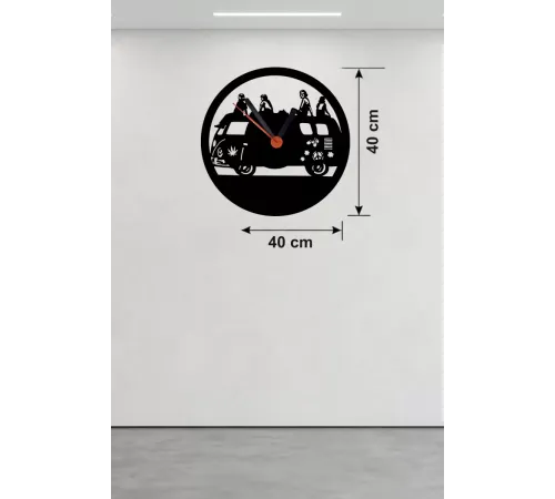 Fitness Motivasyon Tasarım Ahşap Duvar Saati - 40x40 cm Sporcu Hediyesi