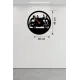 Fitness Motivasyon Tasarım Ahşap Duvar Saati - 40x40 cm Sporcu Hediyesi
