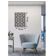 Floral Mandala Desenli Ahşap Duvar Tablosu - 25x35 cm Lazer Kesim Dekoratif Pano