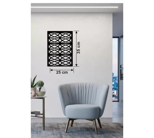 Selçuklu Yıldızı Temalı Ahşap Duvar Tablosu - 25x35 cm Lazer Kesim Dekoratif Pano