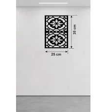 Kar Tanesi ve Barok Desenli Ahşap Duvar Tablosu - 25x35 cm Lazer Kesim Pano