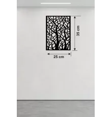 Soyut Ağaç Dalları Ahşap Duvar Tablosu - 25x35 cm Lazer Kesim Dekoratif Pano