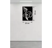 Geleneksel Çiçek Desenli Ahşap Duvar Tablosu - 25x35 cm Lazer Kesim Dekoratif Pano