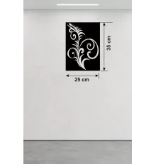 Geleneksel Çiçek Desenli Ahşap Duvar Tablosu - 25x35 cm Lazer Kesim Dekoratif Pano