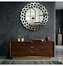 40x40 cm Kırılmaz Pleksi Dekoratif Duvar Aynası - Modern Geometrik Tasarım 1. Sınıf Ayna