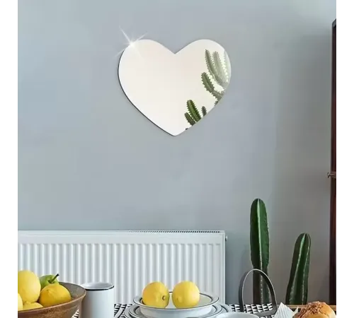 30x30 cm Kırılmaz Pleksi Dekoratif Duvar Aynası - Modern Organik Form 1. Sınıf Akrilik Ayna