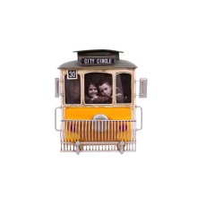 Dekoratif Metal Çerçeve Tramvay Temalı Vintage Hediyelik