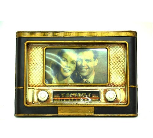 Dekoratif Metal Çerçeve Radyo Vintage Dekoratif Ev Ofis Hediyelik