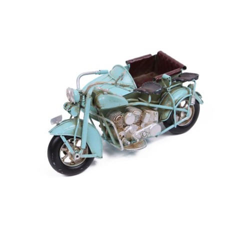 Dekoratif Metal Motosiklet Sepetli Vintage Dekoratif Hediyelik