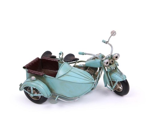 Dekoratif Metal Motosiklet Sepetli Vintage Dekoratif Hediyelik