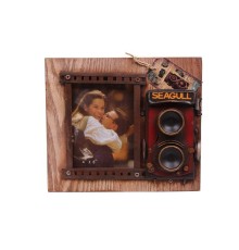 Dekoratif Metal Çerçeve Fotoğraf Makinesi Dekorlu Hediyelik