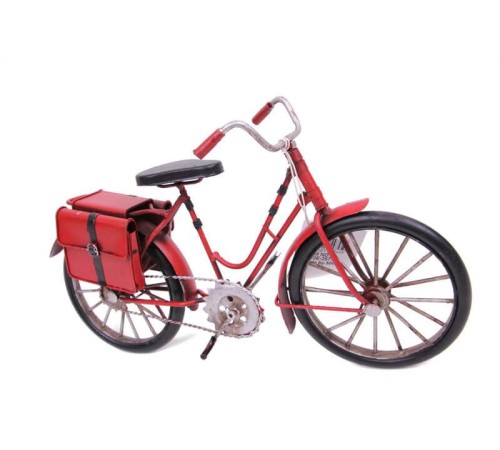 Dekoratif Metal Bisiklet Çantalı Vintage Ev Ofis Hediyelik